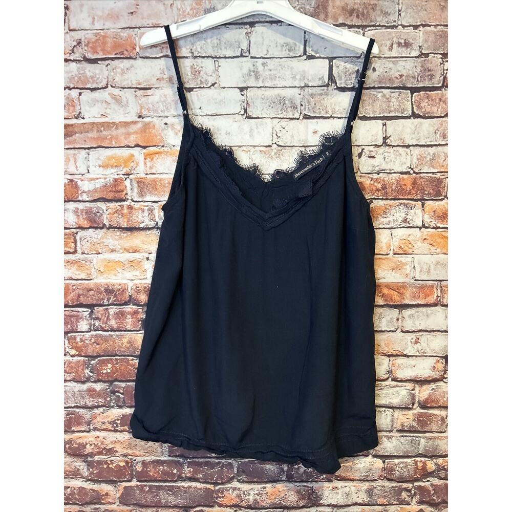 Blue Lace Abercrombie & Fitch Tank Top Blouse Cropped Women’s Size Small